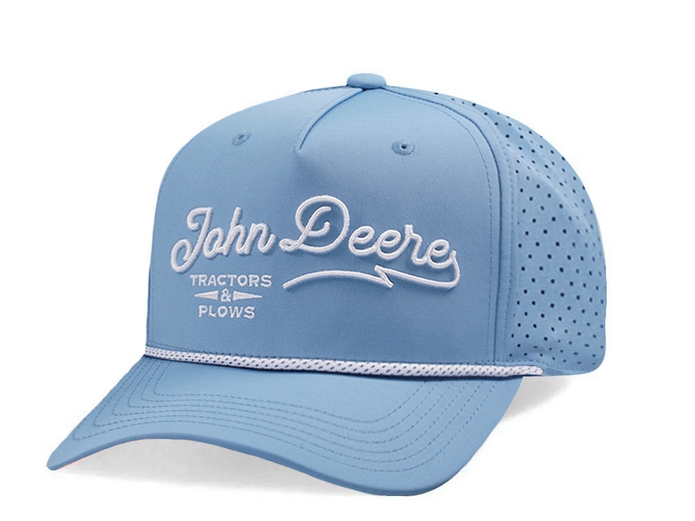 John Deere Nylon Rope Golf Indigo Trucker Snapback Hat