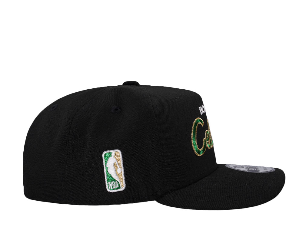 New Era Boston Celtics Black Throwback Edition 9Fifty A Frame Snapback Hat