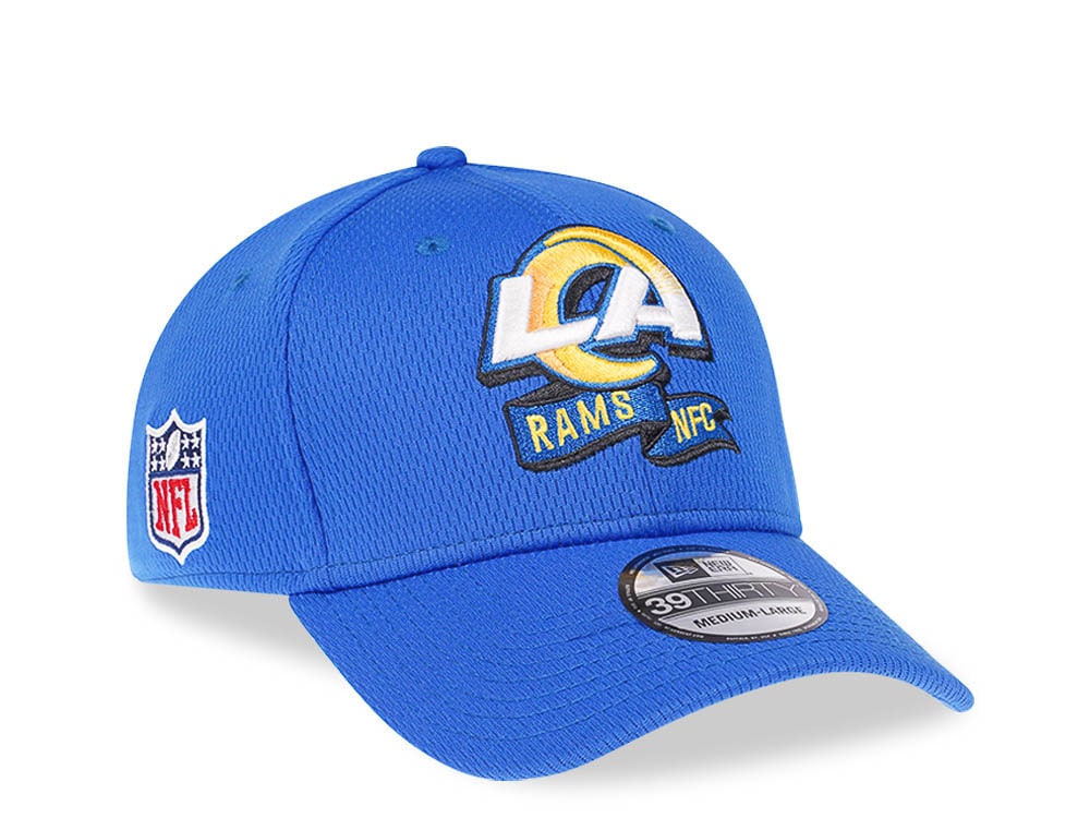 New Era Los Angeles Rams Coach NFL Sideline 2022 39Thirty Stretch Hat