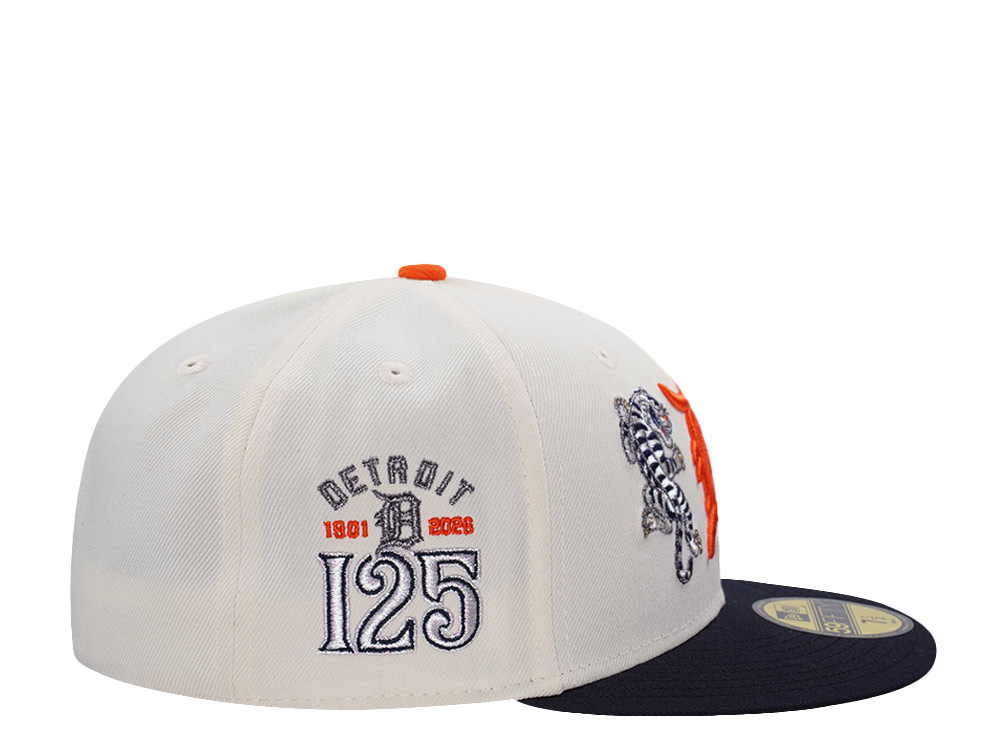 New Era Detroit Tigers 125th Anniversary Tiger Chrome Two Tone Edition 59Fifty Fitted Hat