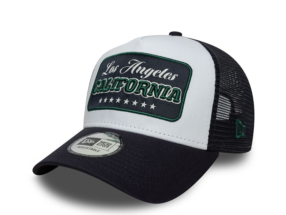 New Era Los Angeles California Patch 9Forty A Frame Trucker Snapback Hat