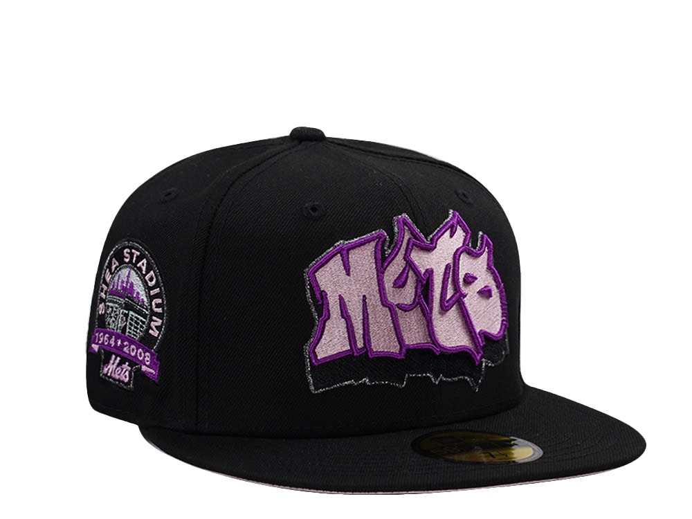 New Era New York Mets Shea Stadium Pink Black Prime Edition 59Fifty Fitted Hat
