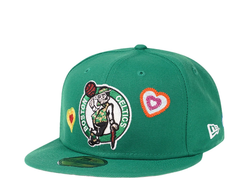 New Era Boston Celtics Green Chainstitchheart Edition 59Fifty Fitted Hat