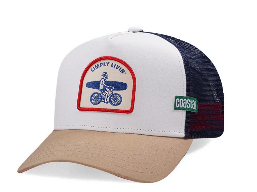 Djinns HFT Simply Livin White Coastal Edition Trucker Snapback Hat