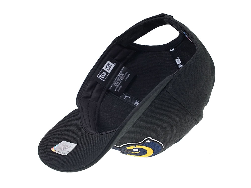 New Era Los Angeles Rams Curved Black Edition 9Forty Strapback Hat