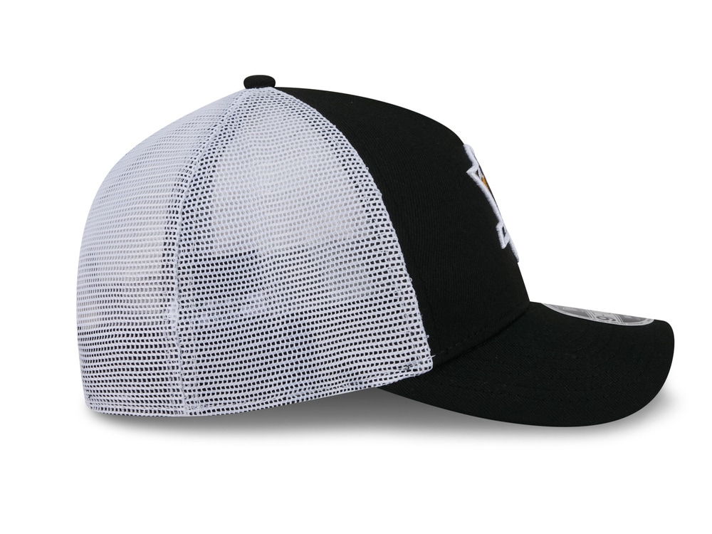 New Era Pittsburgh Penguins Official Team Color Edition 9Forty M Crown A Frame Trucker Snapback Hat