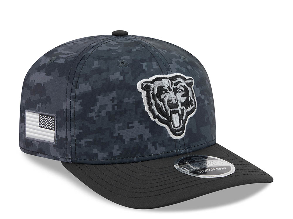 New Era Chicago Bears NFL Salute to Service 2026 Digi Camo Black 9Seventy Stretch Snapback Hat