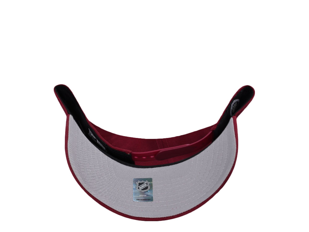 New Era New York Rangers 100th Anniversary Cardinal Red Prime Edition 9Forty A Frame Snapback Hat