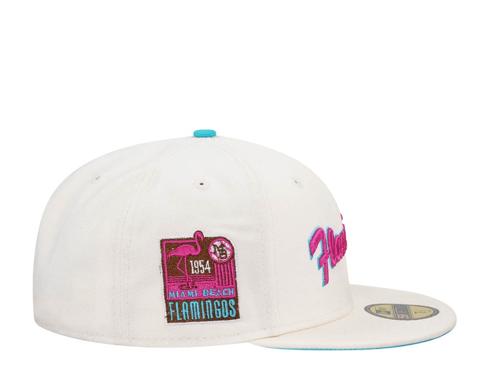 New Era Miami Beach Flamingos Vice Chrome Edition 59Fifty Fitted Hat
