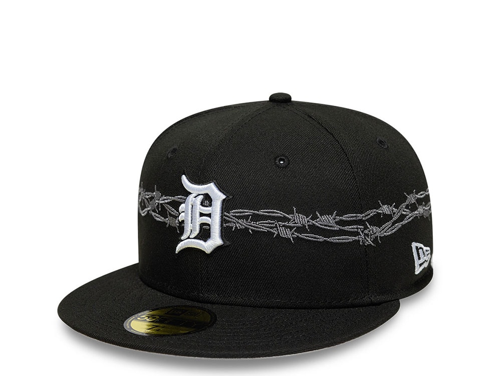 New Era Detroit Tigers MLB Icon Barbwire Black Prime Edition 59Fifty Fitted Hat