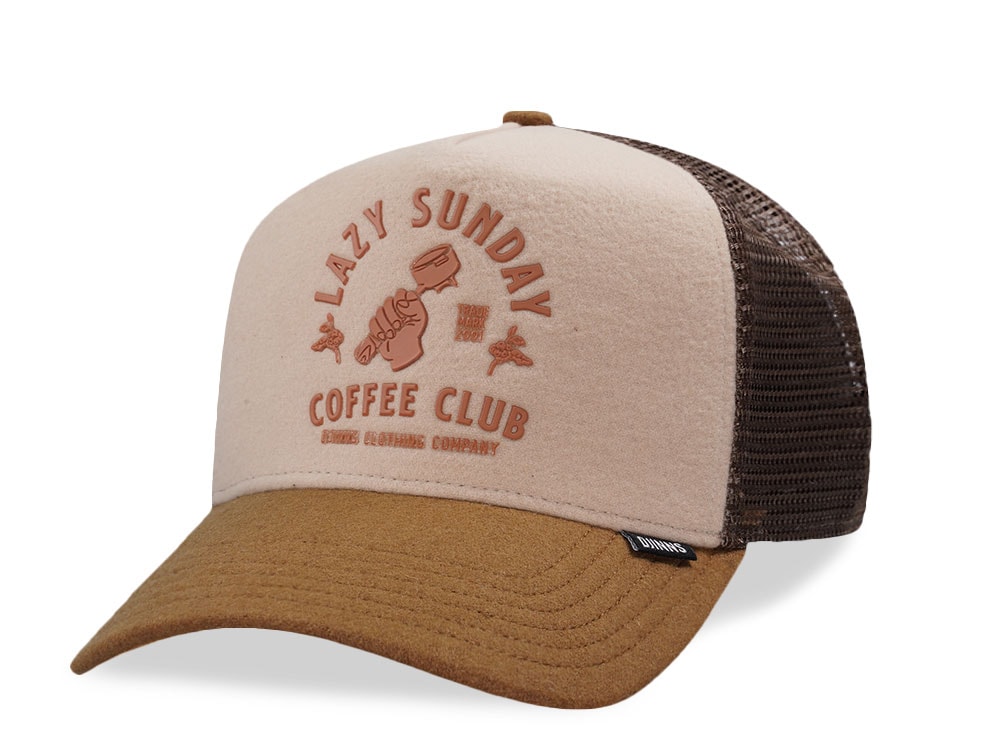 Djinns HFT Lazy Barista Beige Two Tone Edition Trucker Snapback Hat