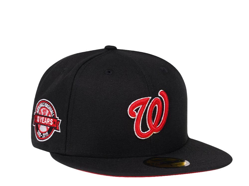 New Era Washington Nationals 10 Years Black and Red Edition 59Fifty Fitted Hat
