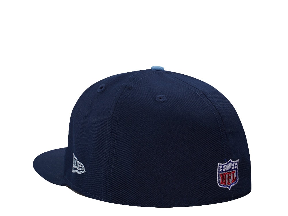 New Era Tennessee Titans 10th Anniversary Ocean Blue Prime Edition 59Fifty Fitted Hat