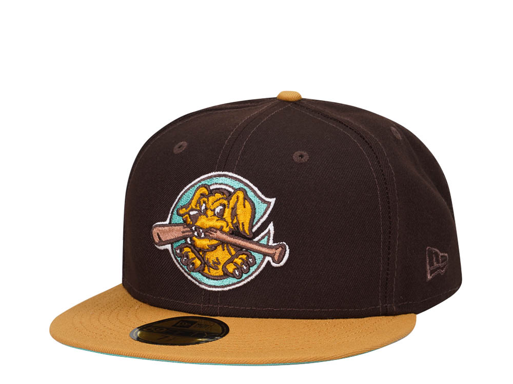 New Era Charleston Riverdogs Chocolate Mint Two Tone Edition 59Fifty Fitted Hat