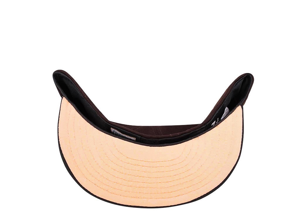 New Era Atlanta Braves World Series 1995 Dark Chocolate Peach Two Tone Edition 59Fifty Fitted Hat