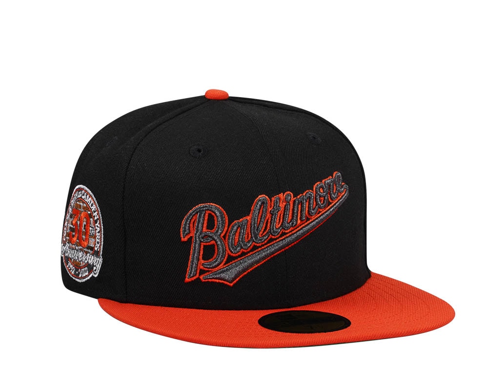 New Era Baltimore Orioles 30th Anniversary Metallic Throwback Two Tone Edition 59Fifty Fitted Hat