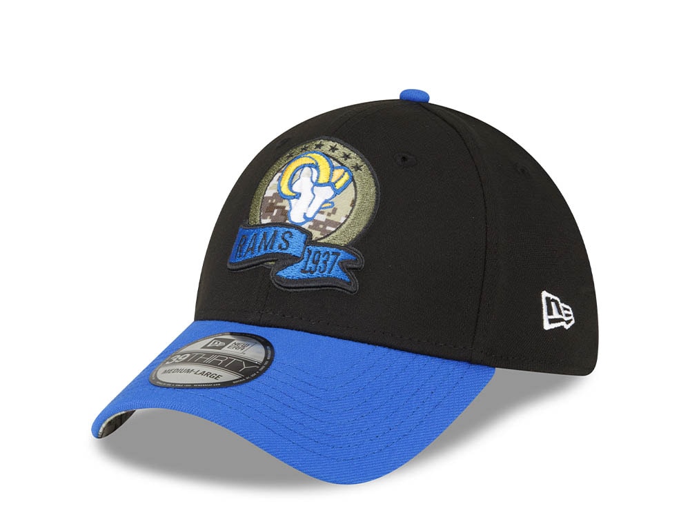 New Era Los Angeles Rams Salute to Service 2022 39Thirty Stretch Hat