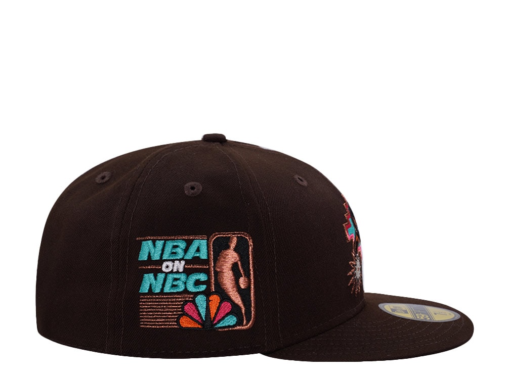 New Era San Antonio Spurs NBA on NBC Burnt Wood Prime Edition 59Fifty Fitted Hat