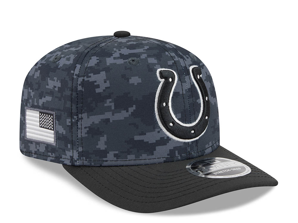 New Era Indianapolis Colts NFL Salute to Service 2026 Digi Camo Black 9Seventy Stretch Snapback Hat