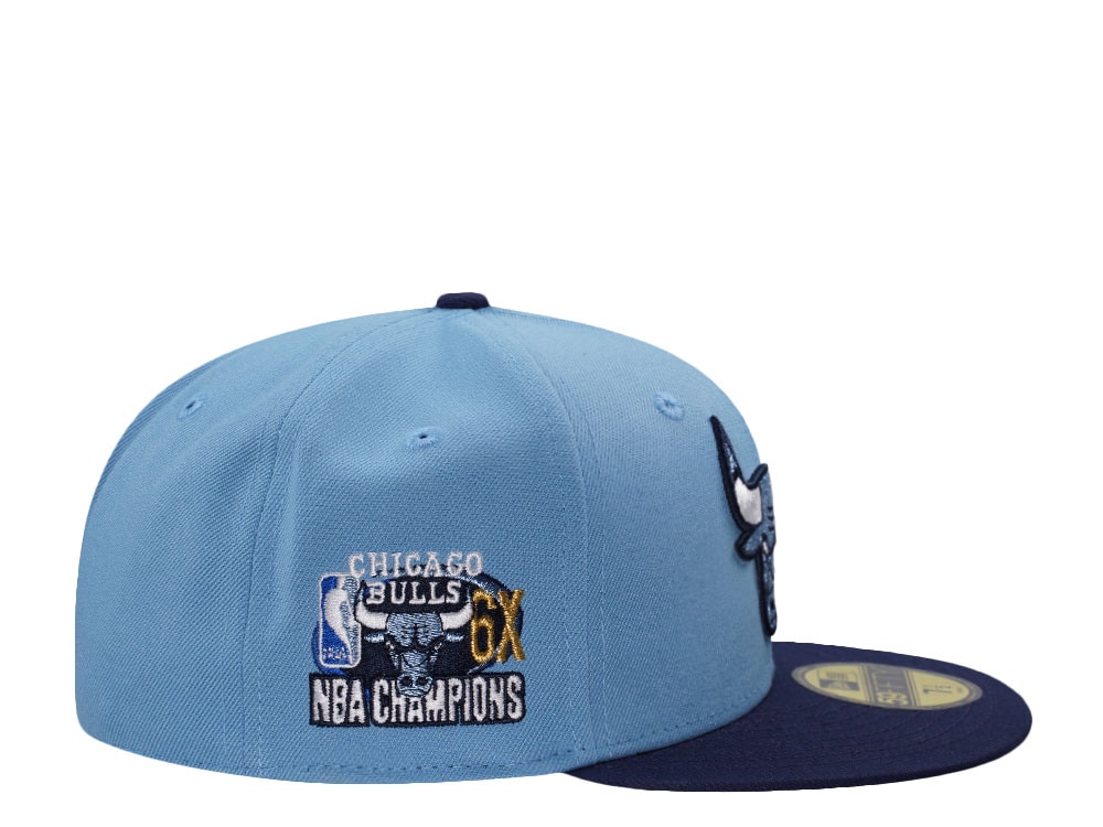 New Era Chicago Bulls 6x NBA Champion Sky Blue Two Tone Edition