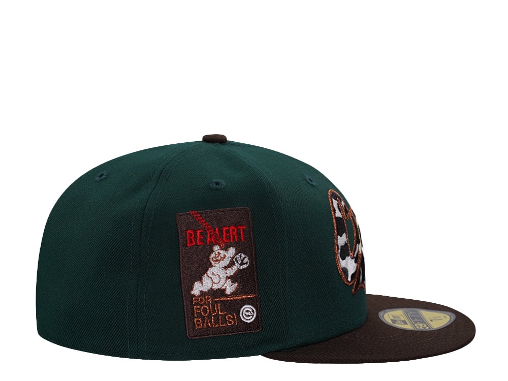 New Era Chicago Cubs Stay Alert Dark Green Two Tone Edition 59Fifty Fitted Hat