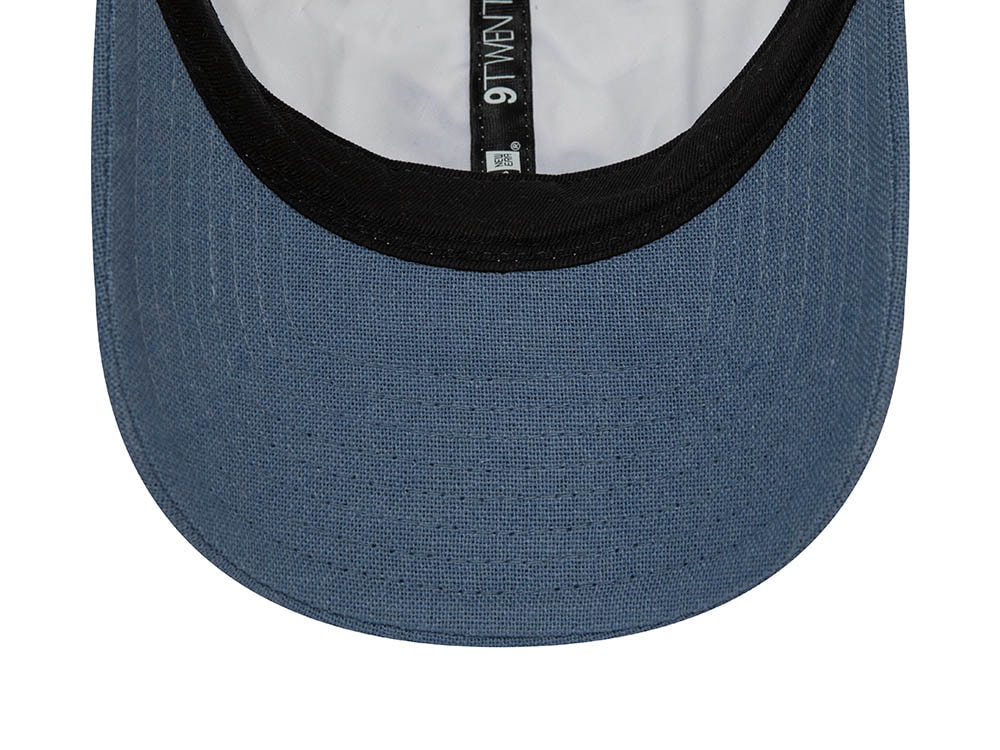 New Era Linen Script Blue 9Twenty Strapback Hat