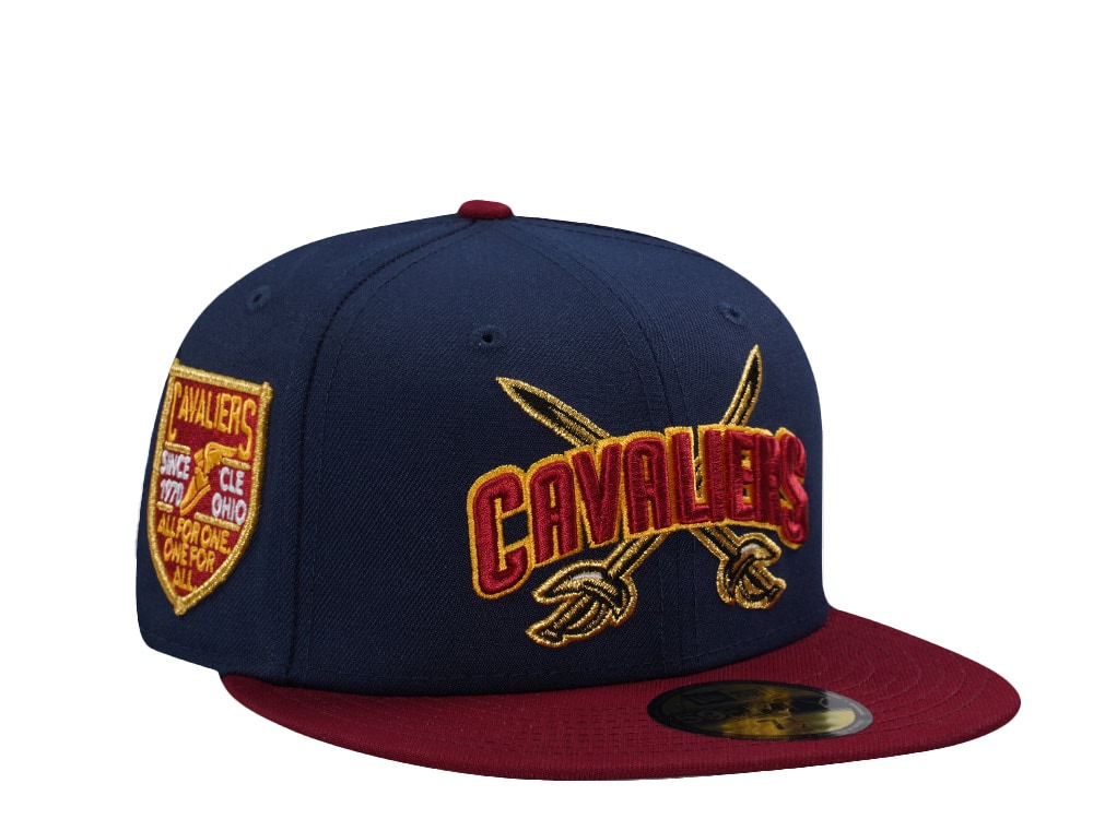 New Era Cleveland Cavaliers Inaugural Season 1970 Navy Two Tone Edition 59Fifty Fitted Hat