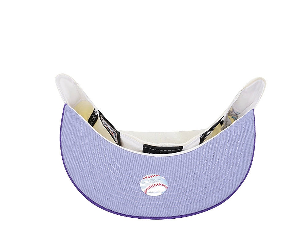 New Era Texas Rangers All Star Game 1995 Cream Purple Two Tone Edition 59Fifty Fitted Hat