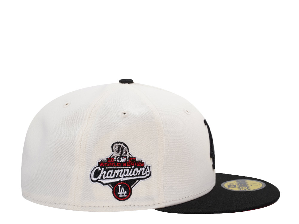 New Era Los Angeles Dodgers World Series Champions 2025 Chrome Two Tone Edition 59Fifty Fitted Hat
