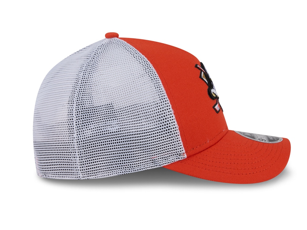 New Era Anaheim Ducks Official Team Color Edition 9Forty M Crown A Frame Trucker Snapback Hat
