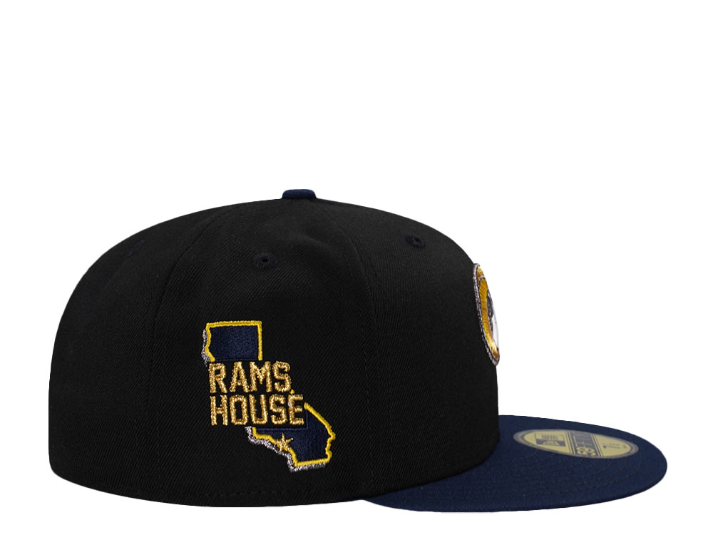 New Era Los Angeles Rams House Black Two Tone Edition 59Fifty Fitted Hat