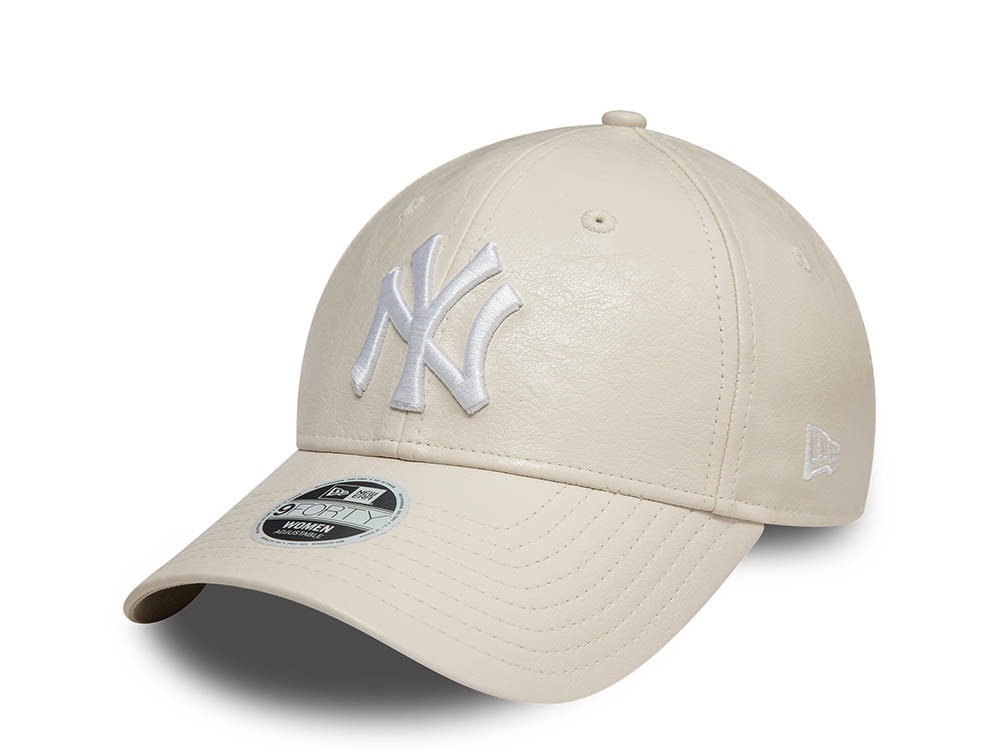 New Era New York Yankees Leather Stone 9Forty Strapback Hat