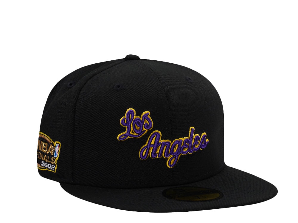 New Era Los Angeles Lakers NBA Finals 2002 Black Prime Edition 59Fifty Fitted Hat