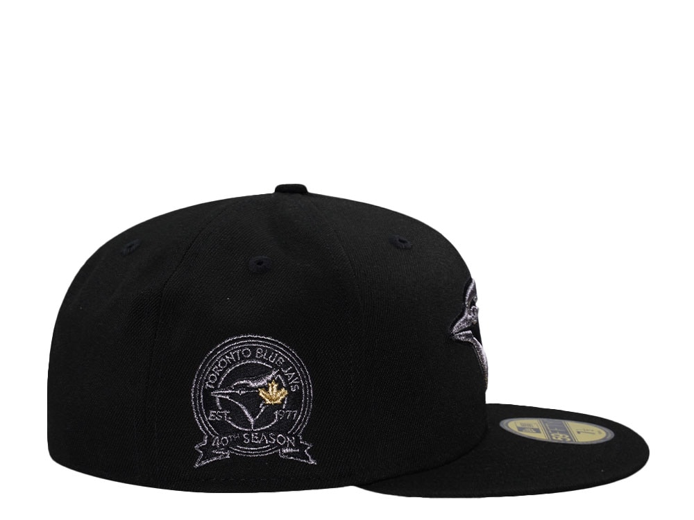 New Era Toronto Blue Jays 40th Anniversary Metallic Black Prime Edition 59Fifty Fitted Hat