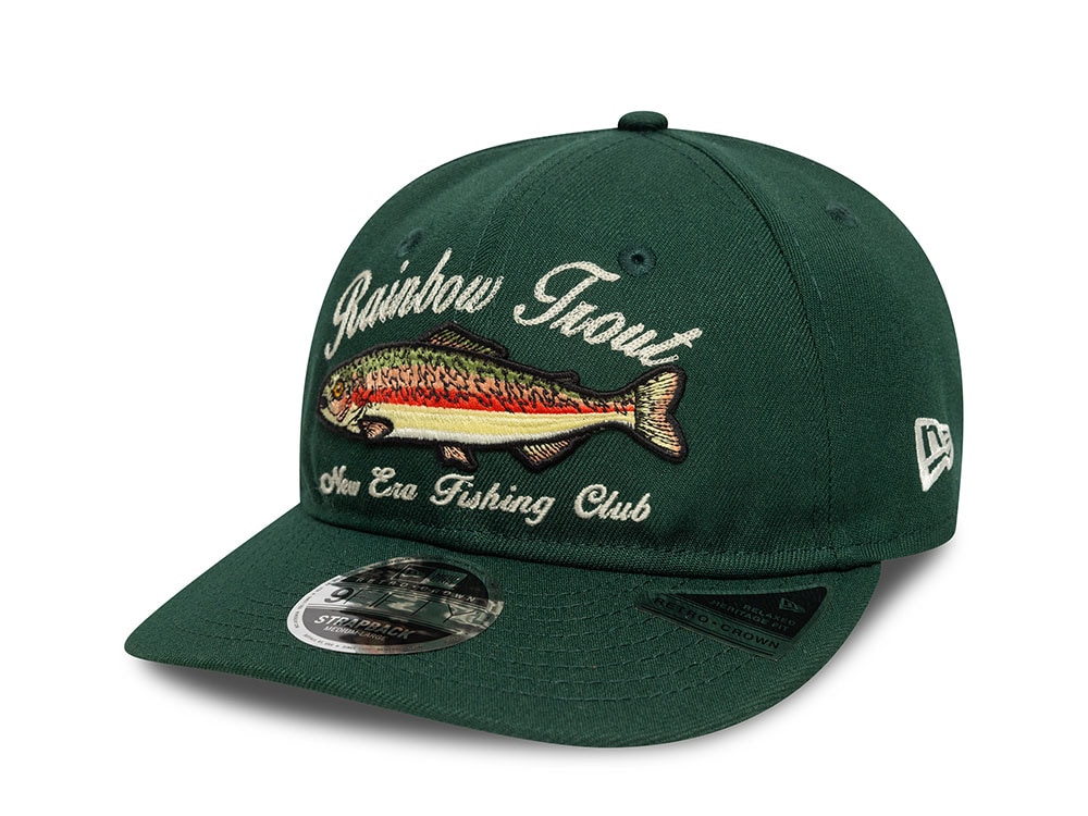 New Era Rainbow Trout New Era Fishing Club Green Edition 9Fifty Retro Crown Snapback Hat