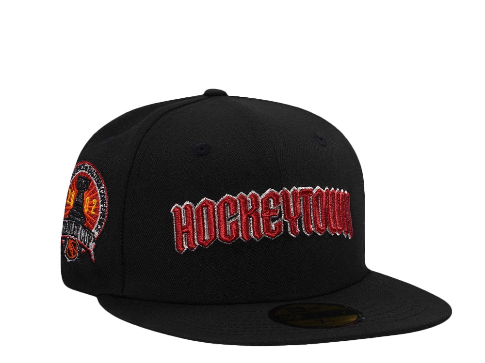 New Era Detroit Red Wings Stanley Cup 2002 Hockeytown Black Prime Edition 59Fifty Fitted Hat