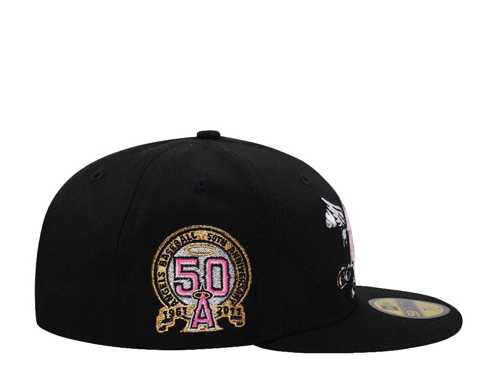 New Era Anaheim Angels 50th Anniversary Clouds Black Prime Edition 59Fifty Fitted Hat