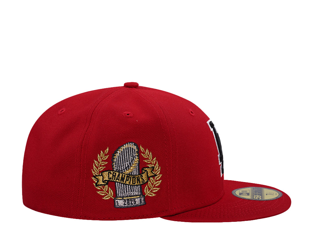 New Era Los Angeles Dodgers World Series 2025 Scarlet Prime Edition 59Fifty Fitted Hat