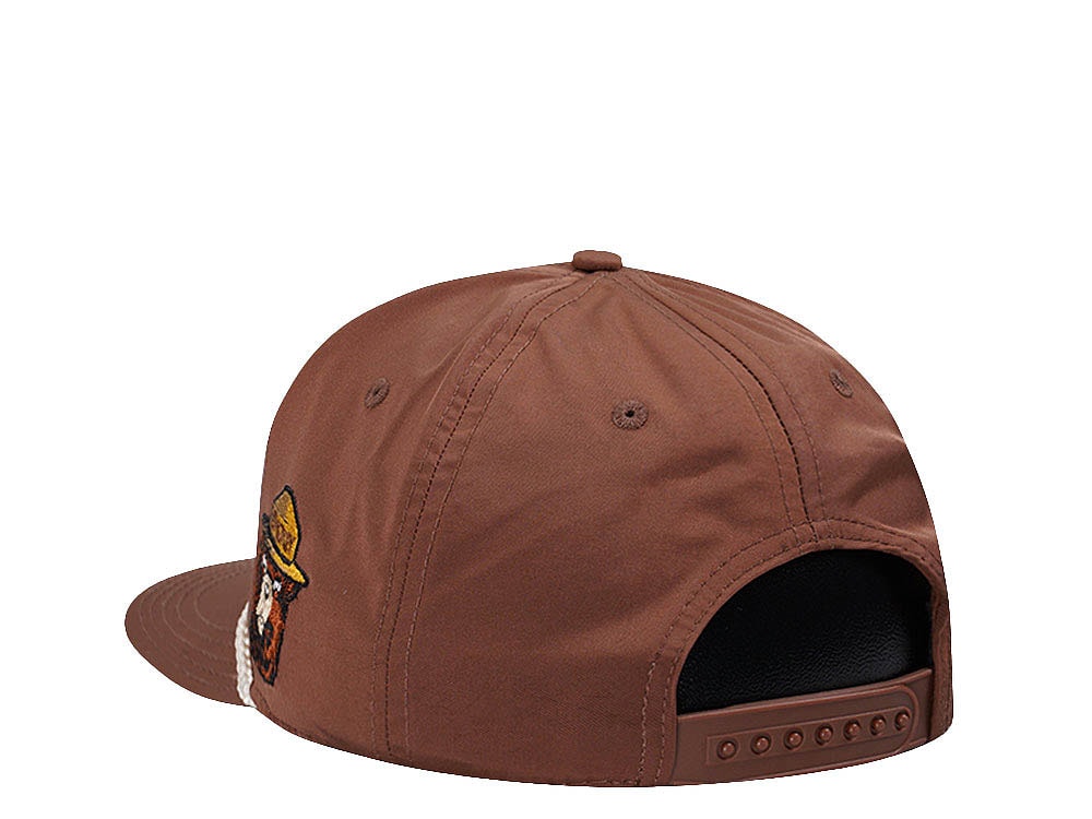 American Needle Smokey Bear Traveler Brown Casual Snapback Hat