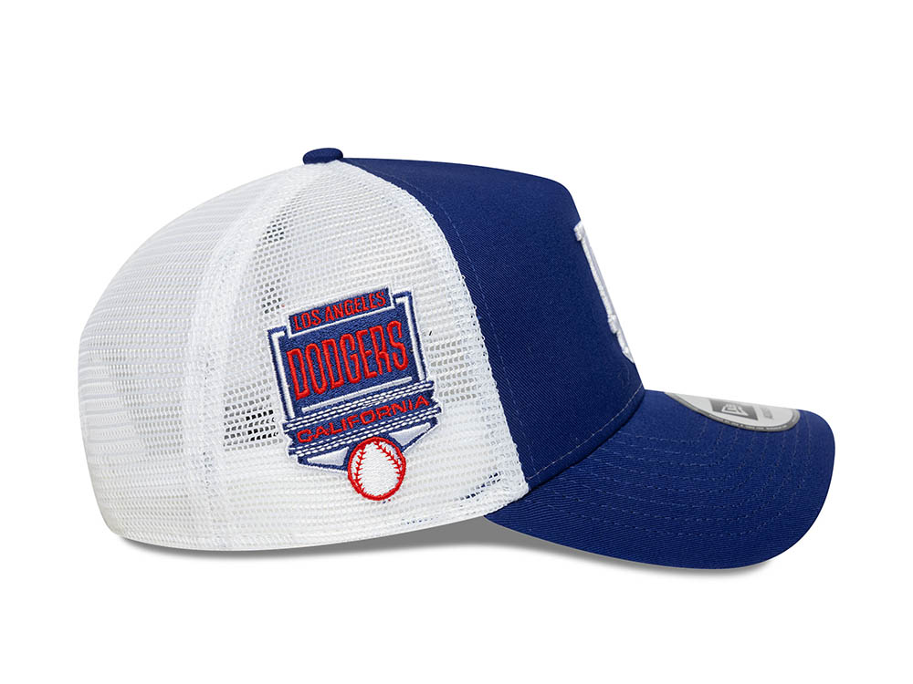New Era Los Angeles Dodgers Side Patch 9Forty A-Frame Trucker Snapback Hat
