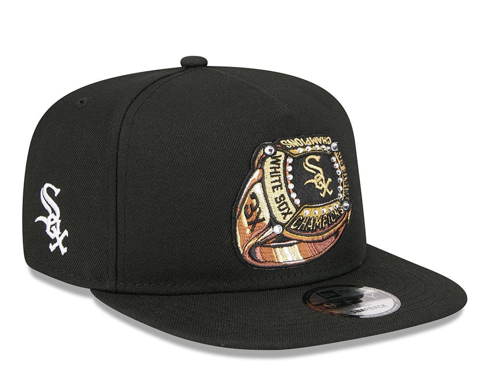 New Era Chicago White Sox Championship Ring Black Edition 9Fifty A Frame Snapback Hat