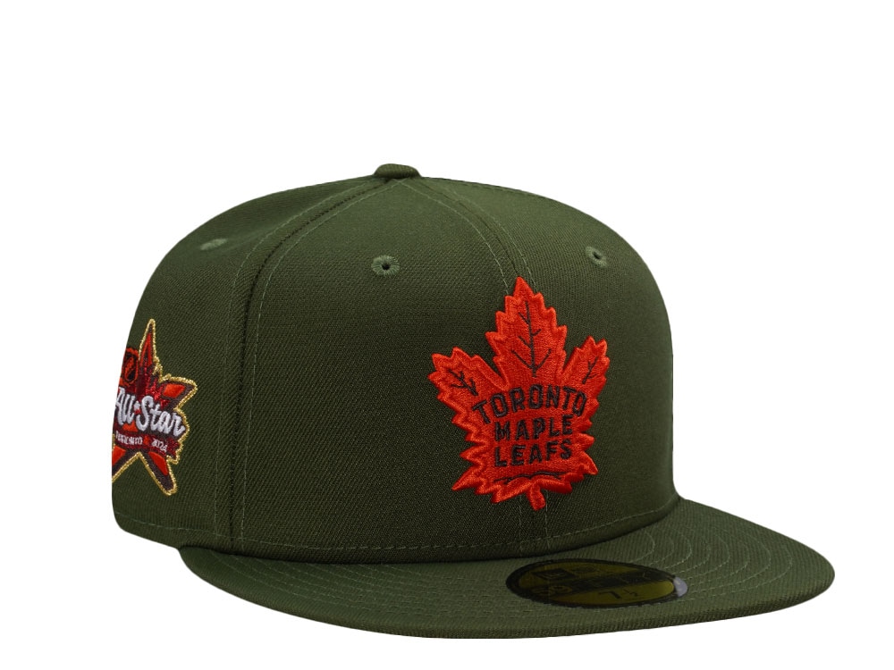 New Era Toronto Maple Leafs All Star Game 2024 Olive Edition 59Fifty Fitted Hat