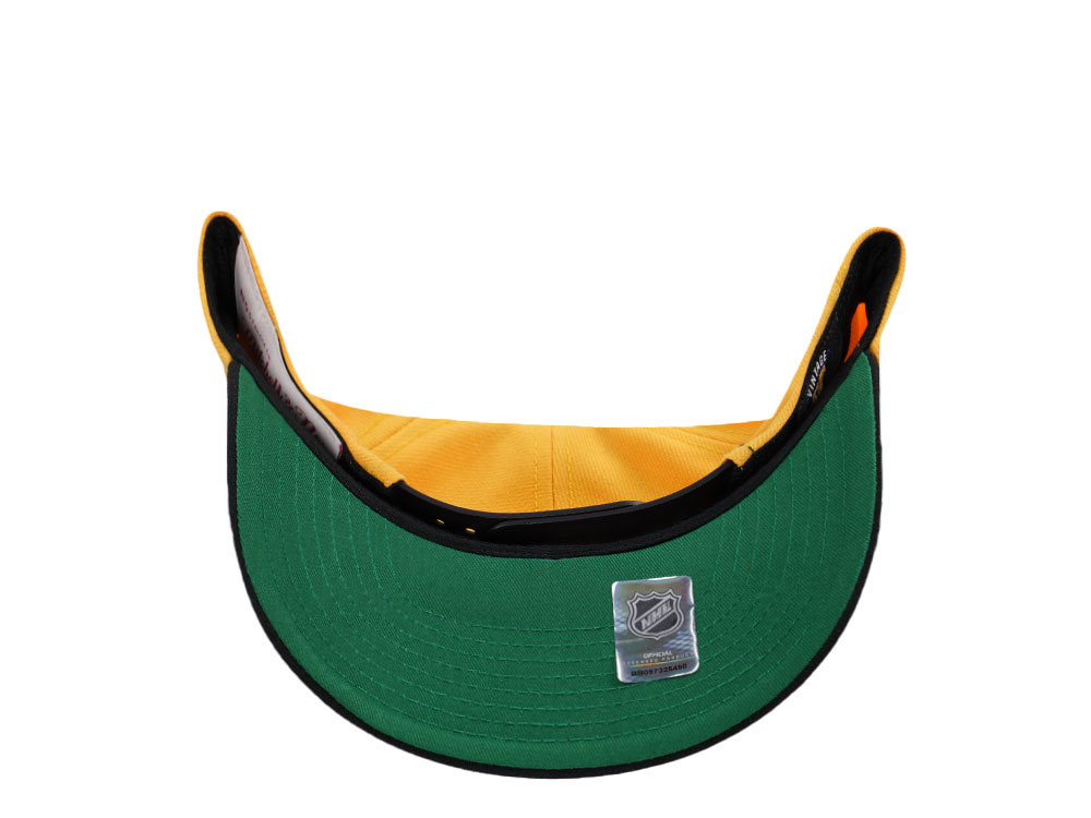 Mitchell & Ness Pittsburgh Penguins Pro Crown Fit Vintage Yellow Snapback Hat