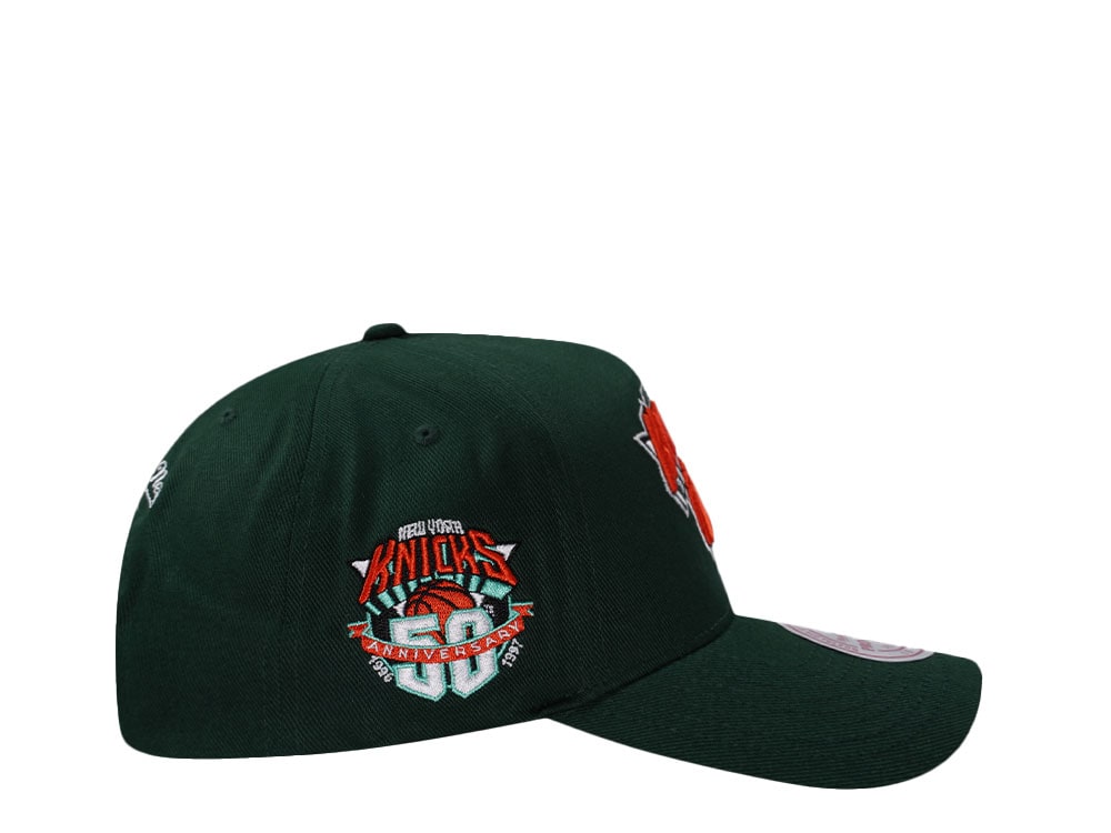 Mitchell & Ness New York Knicks 50th Anniversary Green Edition Pro Pinch Fit Snapback Hat