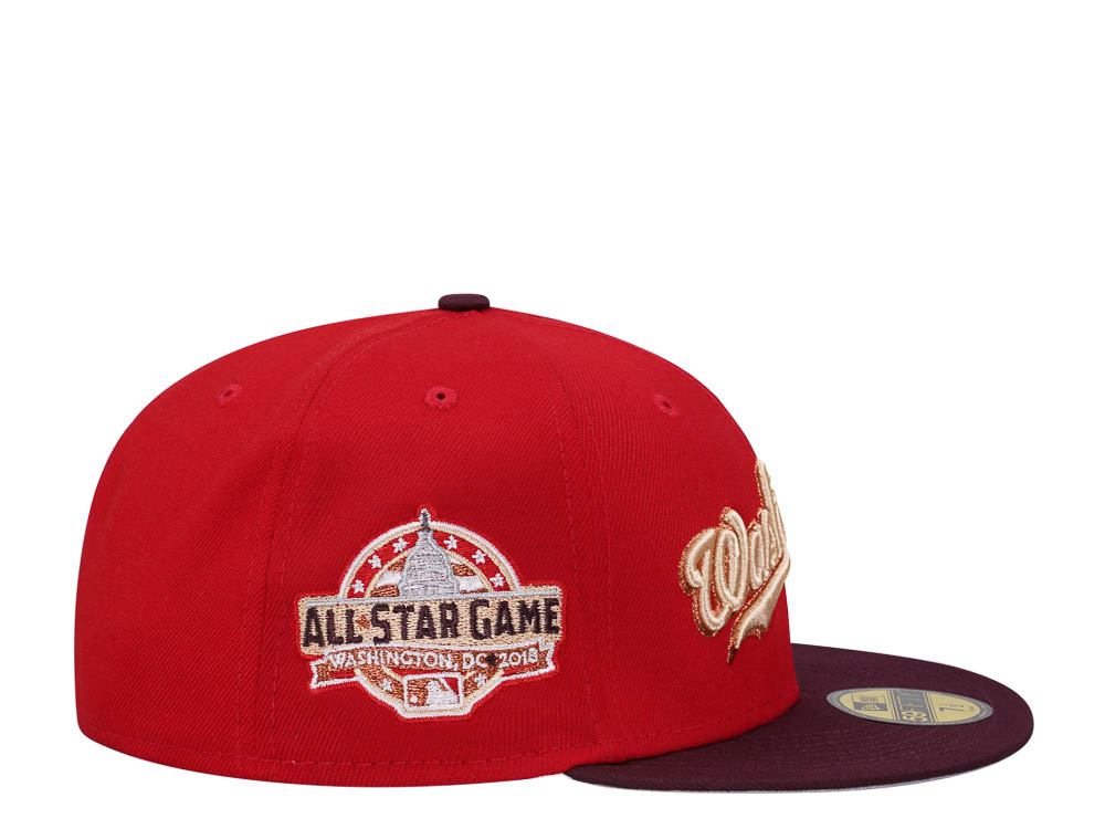 New Era Washington Nationals All Star Game 2018 Burgundy Copper Two Tone Edition 59Fifty Fitted Hat