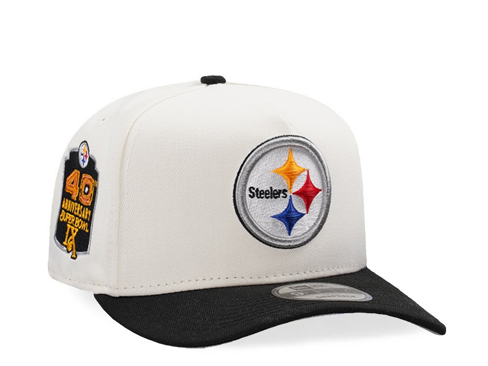 New Era Pittsburgh Steelers 40th Anniversary Chrome Two Tone Edition 9Fifty A Frame Snapback Hat