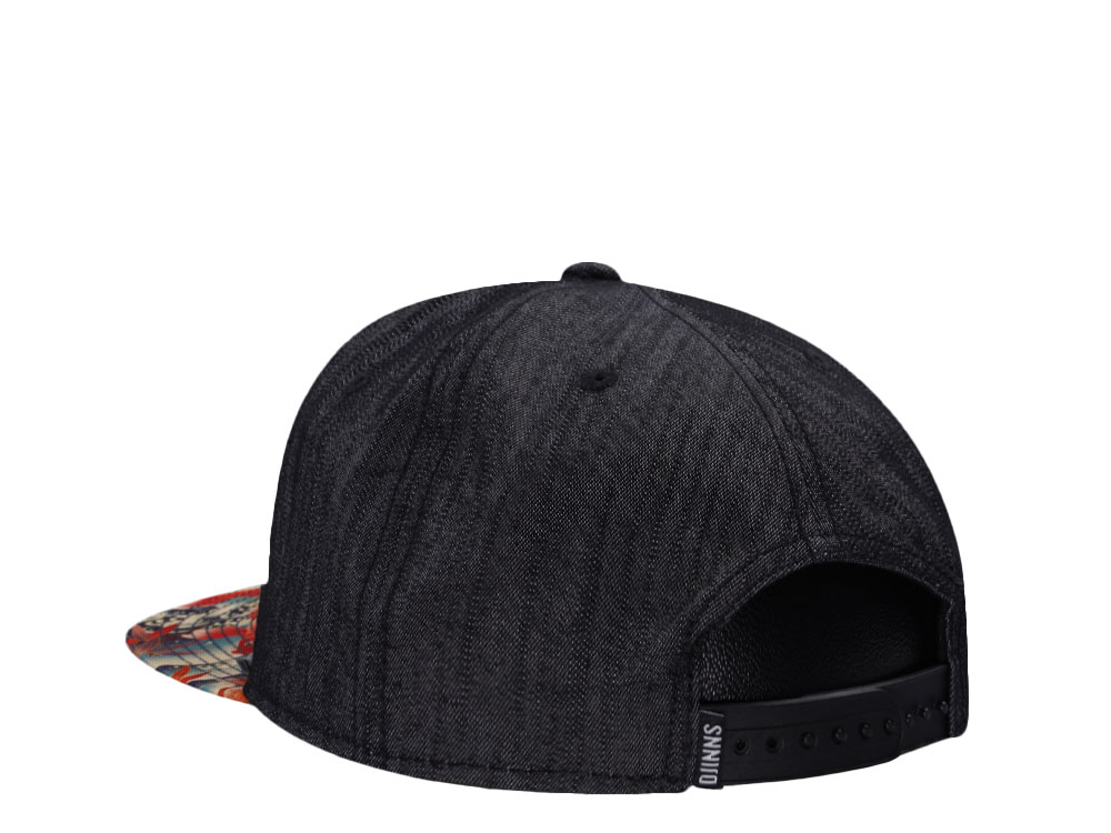 Djinns Koi Linen Reversed 6 Panel Snapback Hat