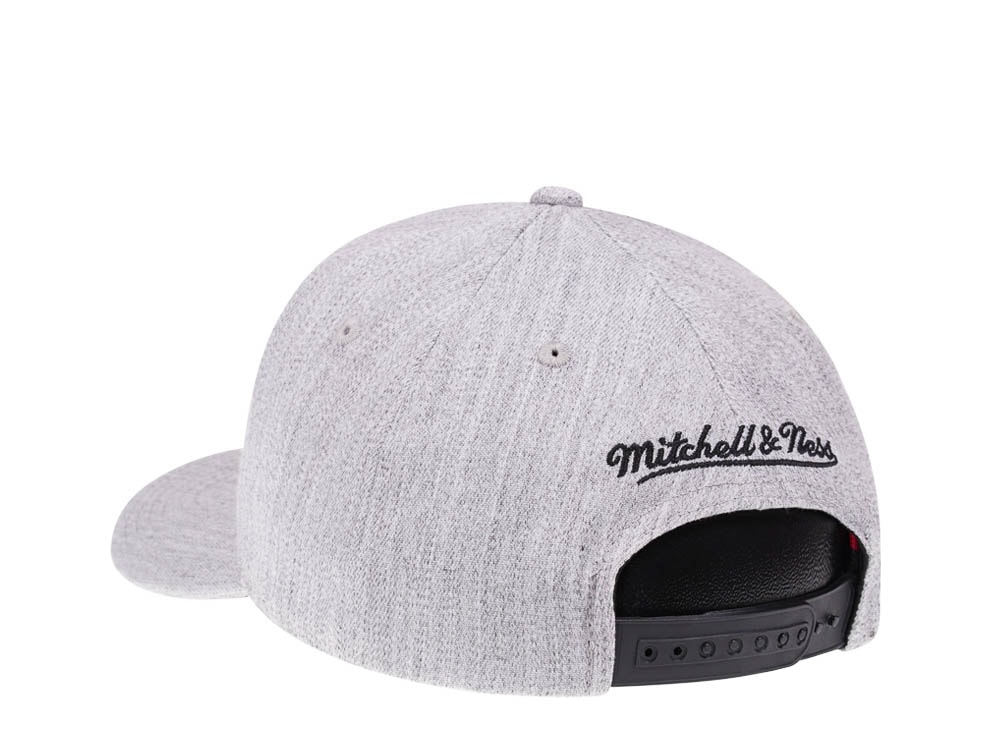 Mitchell & Ness Brooklyn Nets Heather Gray Red Line Flex Snapback Hat