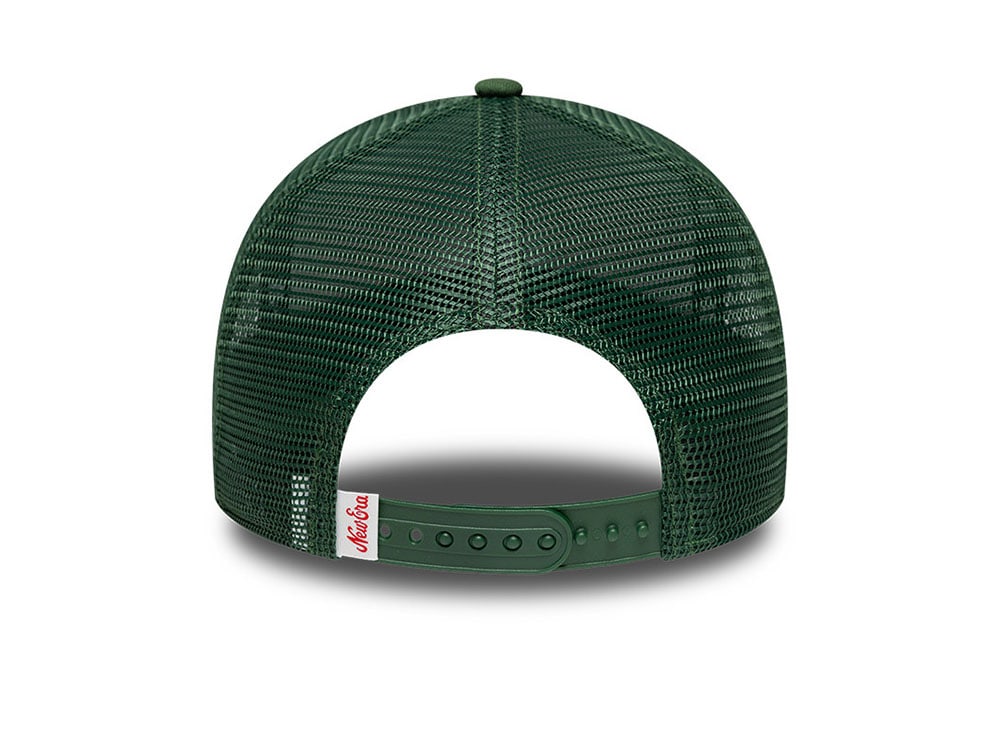 New Era Oval Foam Patch Dark Green Edition 9Forty A Frame Trucker Snapback Hat