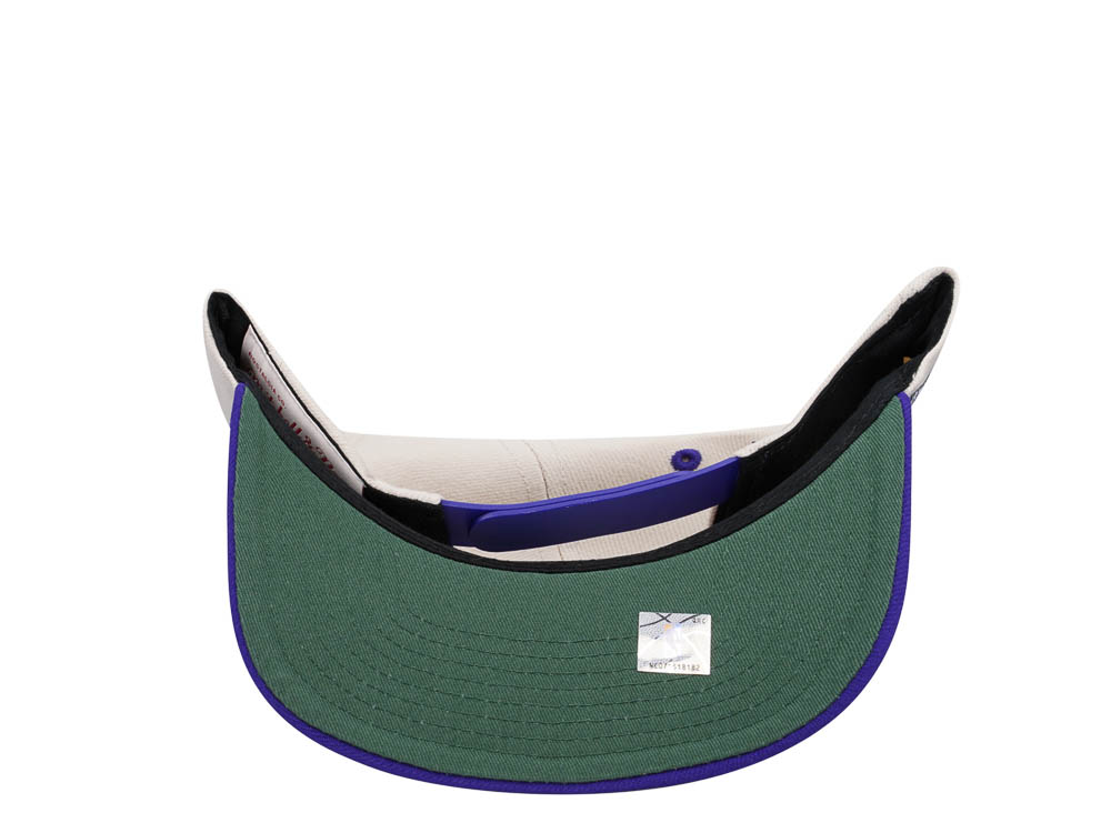Mitchell & Ness Milwaukee Bucks Sail Off White Two Tone Snapback Hat